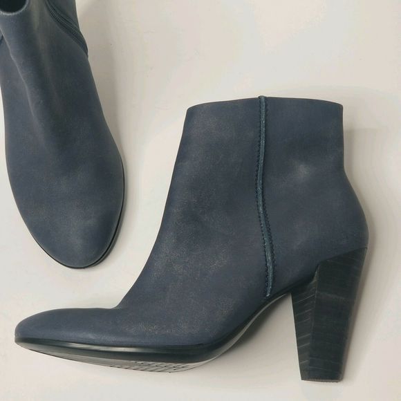 Ecco Shoes - ECCO Blue Leather Ankle Boots